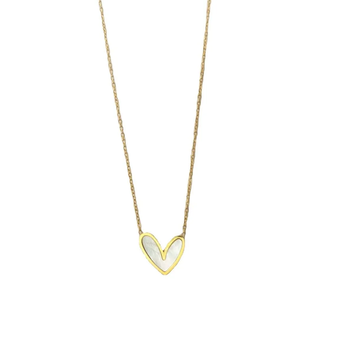 Shell & Goldtone Heart Pendant Necklace sold by Zulily