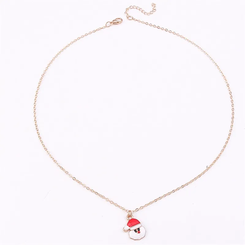 Red Enamel & Goldtone Santa Pendant Necklace made by Zulily