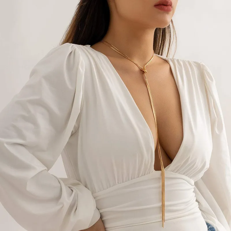 Goldtone Lariat Necklace made by Zulily