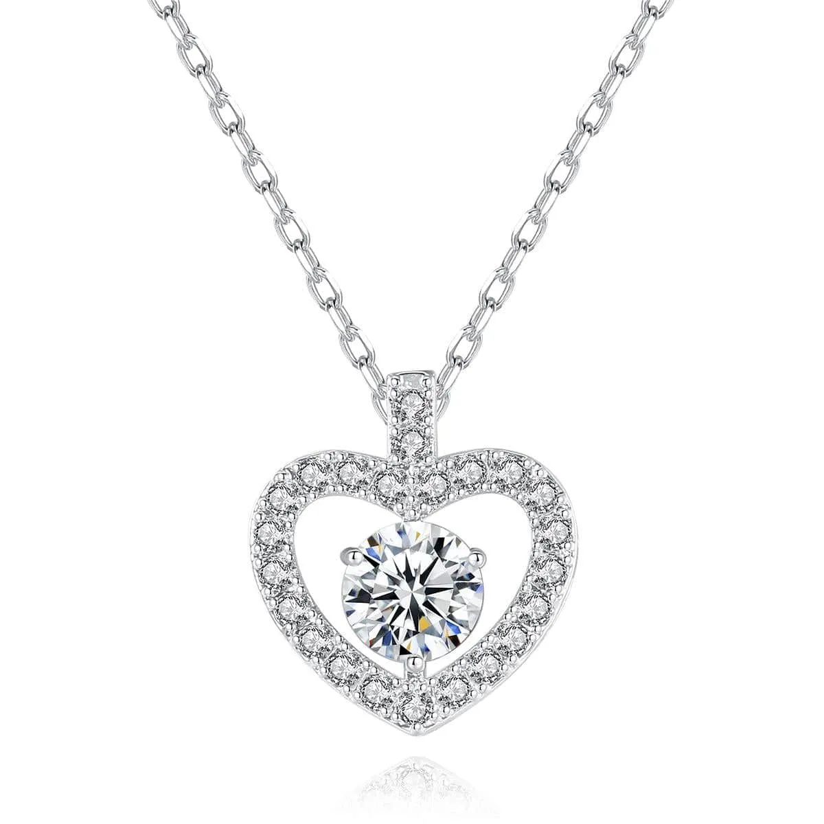 Crystal & Cubic Zirconia Openwork Heart Pendant Necklace sold by Zulily