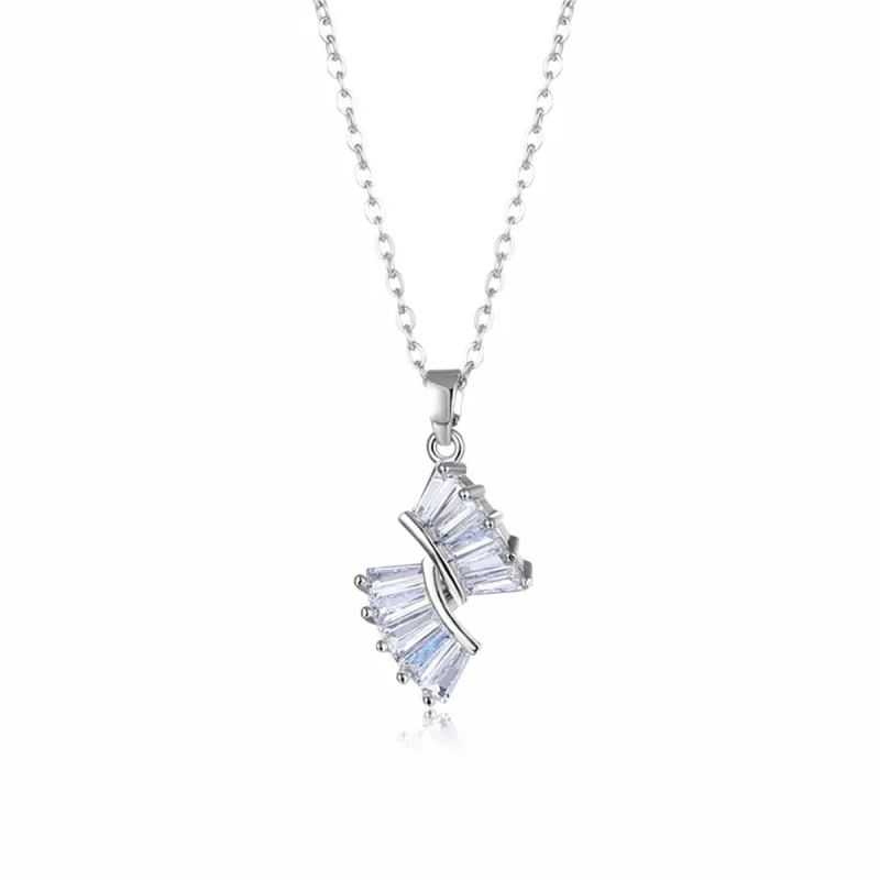 Crystal & Silvertone Geometric Pendant Necklace made by Zulily