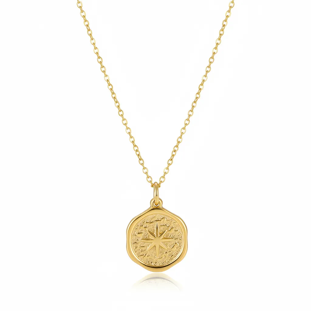 Goldtone Star Coin Pendant Necklace sold by Zulily product image thumbnail 2