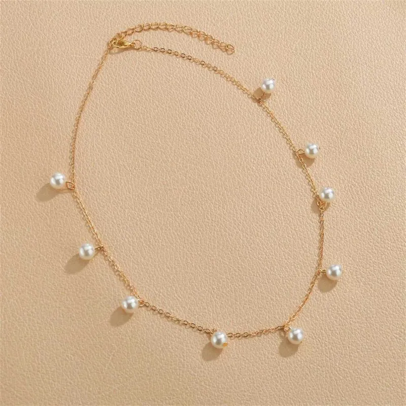 Pearl & Goldtone Station Necklace made by Zulily