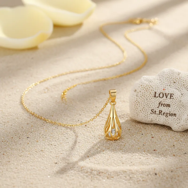 Cubic Zirconia & Goldtone Drop Pendant Necklace made by Zulily