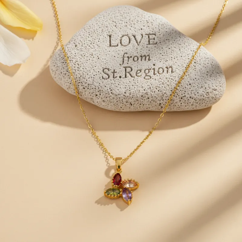 Purple Multicolor Crystal & Goldtone Pendant Necklace made by Zulily