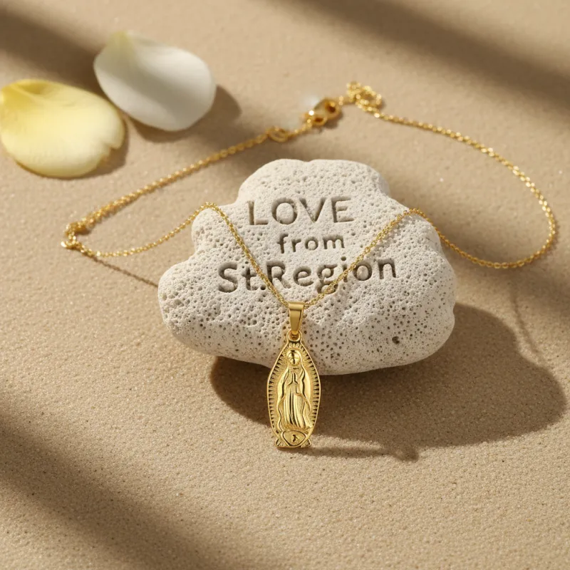 Goldtone Mary Pendant Necklace made by Zulily