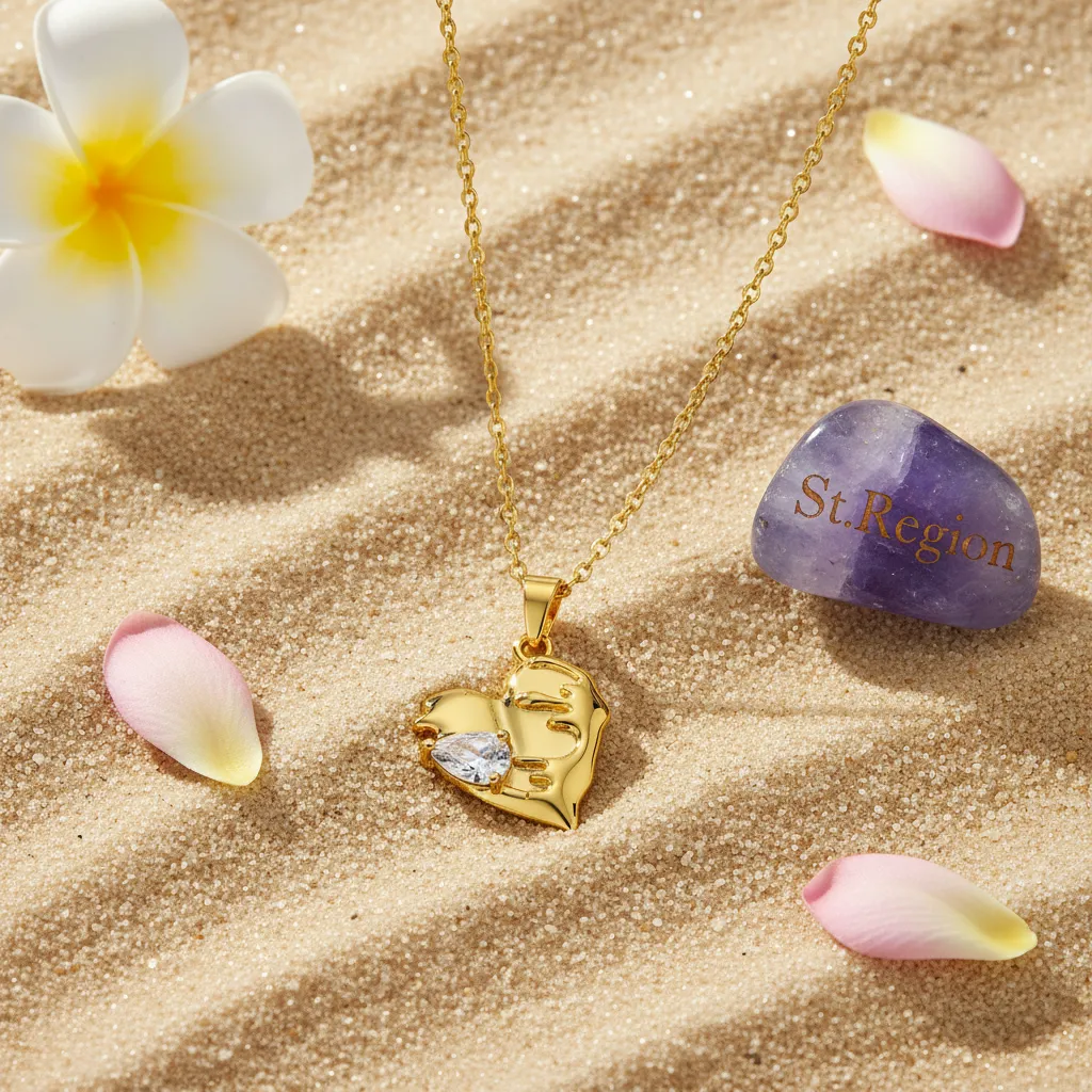 Pear-cut Crystal & Goldtone Heart Pendant Necklace sold by Zulily product image thumbnail 4