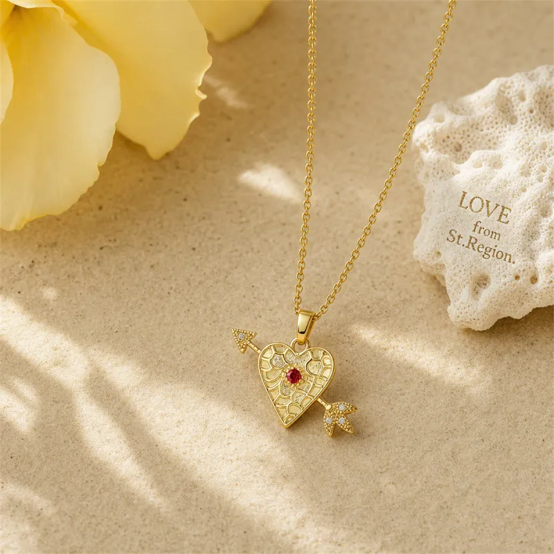 Cubic Zirconia & Goldtone Cupid Arrow Pendant Necklace made by Zulily