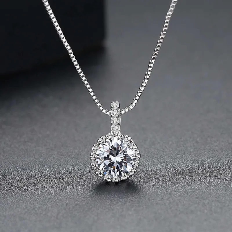 Crystal & Cubic Zirconia Round Pendant Necklace made by Zulily