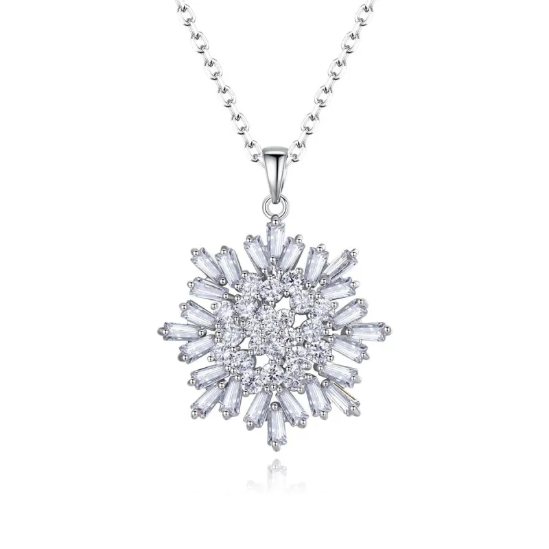 Crystal & Cubic Zirconia Snowflake Pendant Necklace made by Zulily