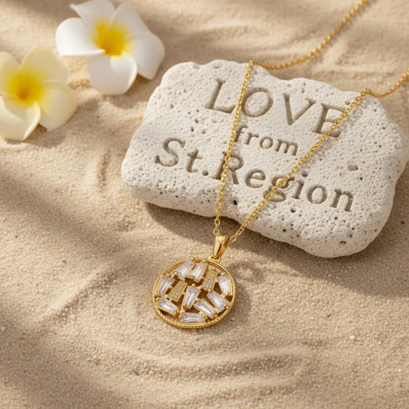 Crystal & Goldtone Round Pendant Necklace made by Zulily