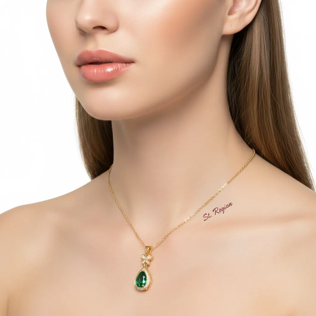 Green Crystal & Cubic Zirconia Butterfly Drop Pendant Necklace sold by Zulily product image thumbnail 5