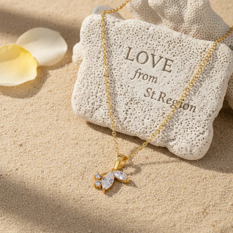 Crystal & Goldtone Butterfly Pendant Necklace made by Zulily