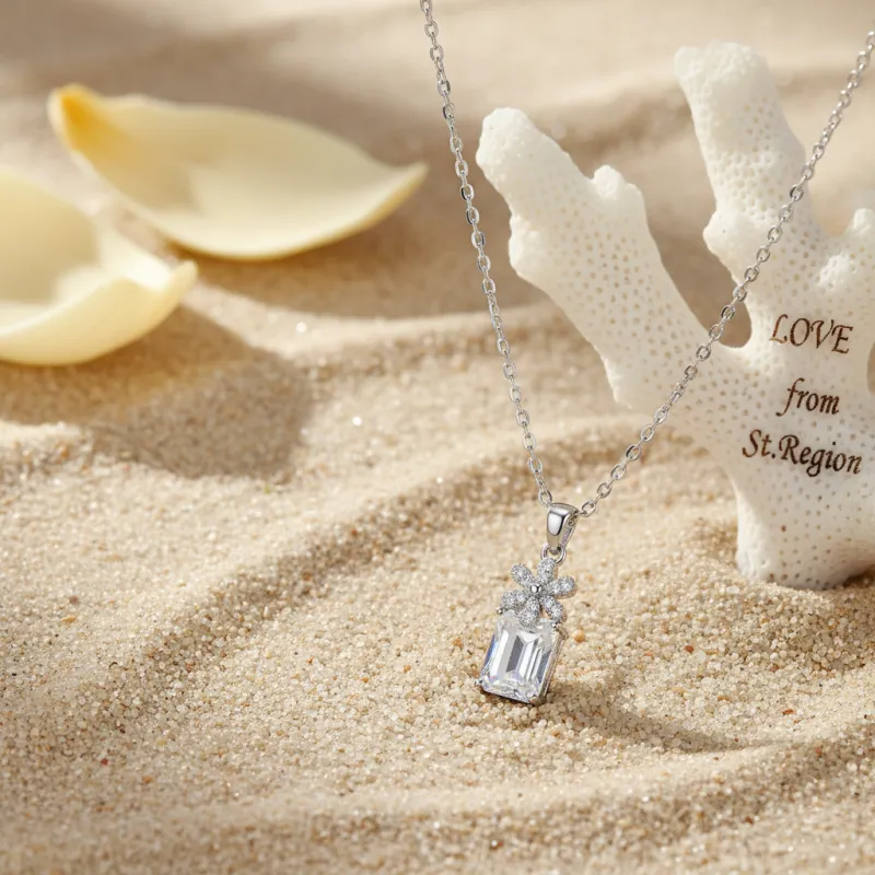 Cubic Zirconia & Crystal Floral Pendant Necklace made by Zulily