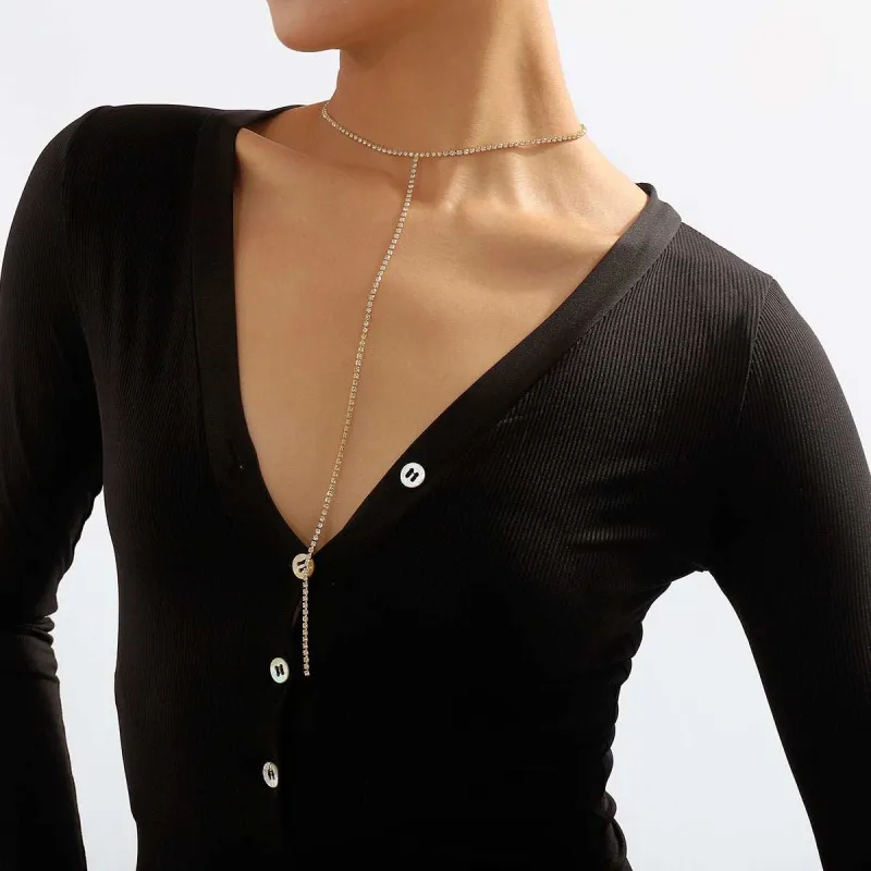 Cubic Zirconia & Goldtone Lariat Necklace made by Zulily