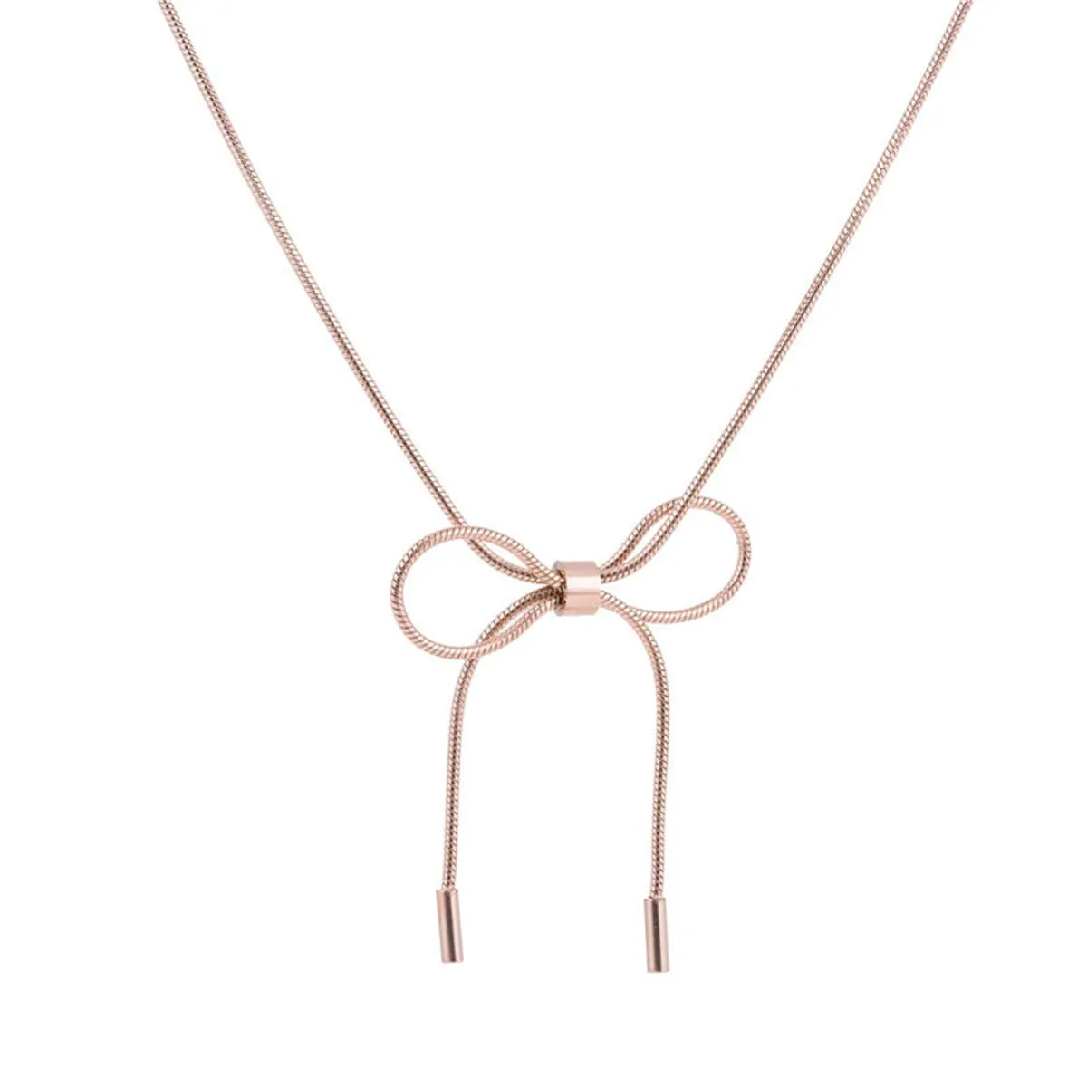Rose Goldtone Bow Pendant Necklace sold by Zulily product image thumbnail 2
