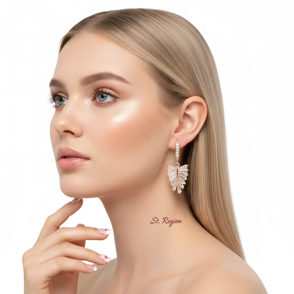 Cubic Zirconia & Goldtone Leaf Hook Earrings sold by Zulily product image thumbnail 5