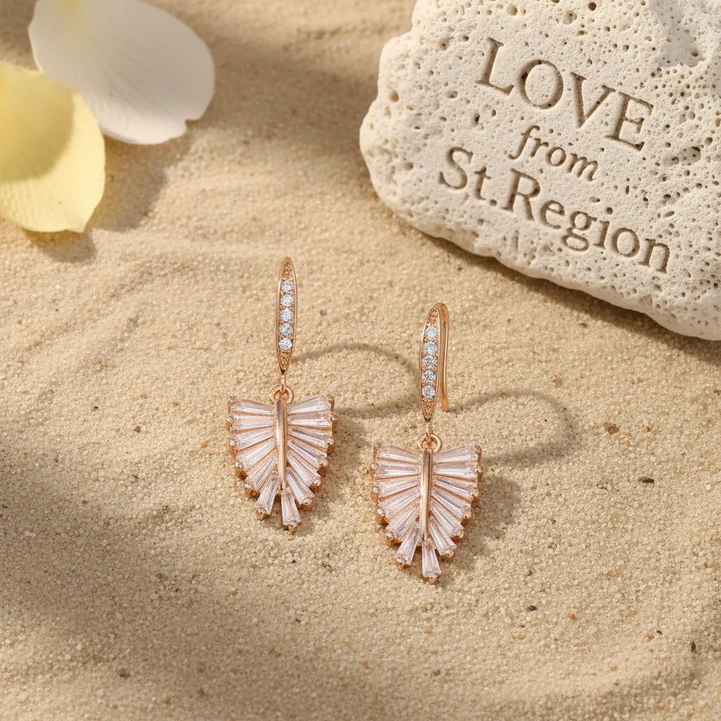 Cubic Zirconia & Goldtone Leaf Hook Earrings sold by Zulily product image thumbnail 4
