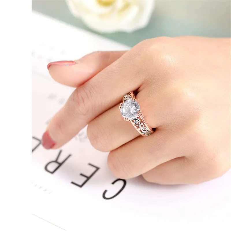 Crystal & Two-Tone Cocktail Ring made by Zulily