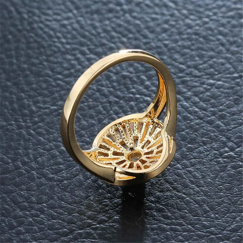 Cubic Zirconia & Goldtone Sunflower Ring made by Zulily