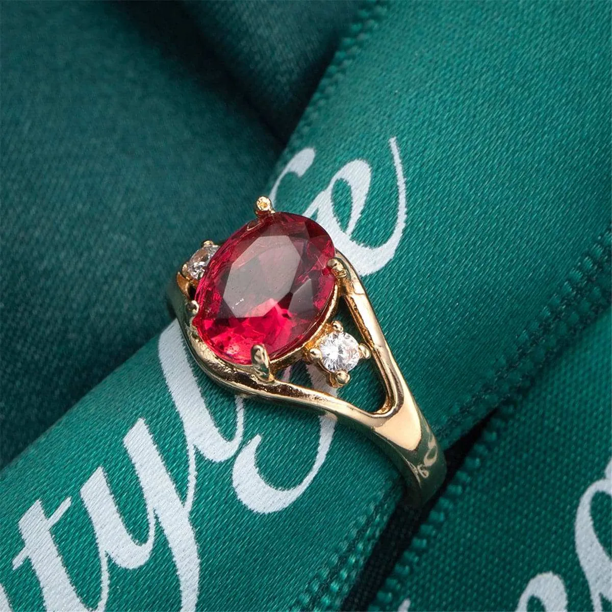 Rose Crystal & Cubic Zirconia Oval Ring sold by Zulily product image thumbnail 5
