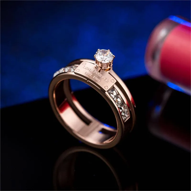 Cubic Zirconia & Rose Goldtone Cocktail Ring made by Zulily