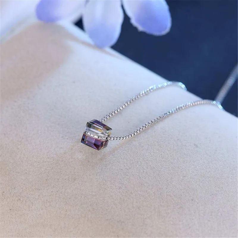 Crystal & Silvertone Pendant Necklace made by Zulily