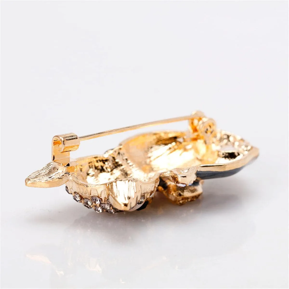 Cubic Zirconia & Goldtone Kitty Brooch sold by Zulily
