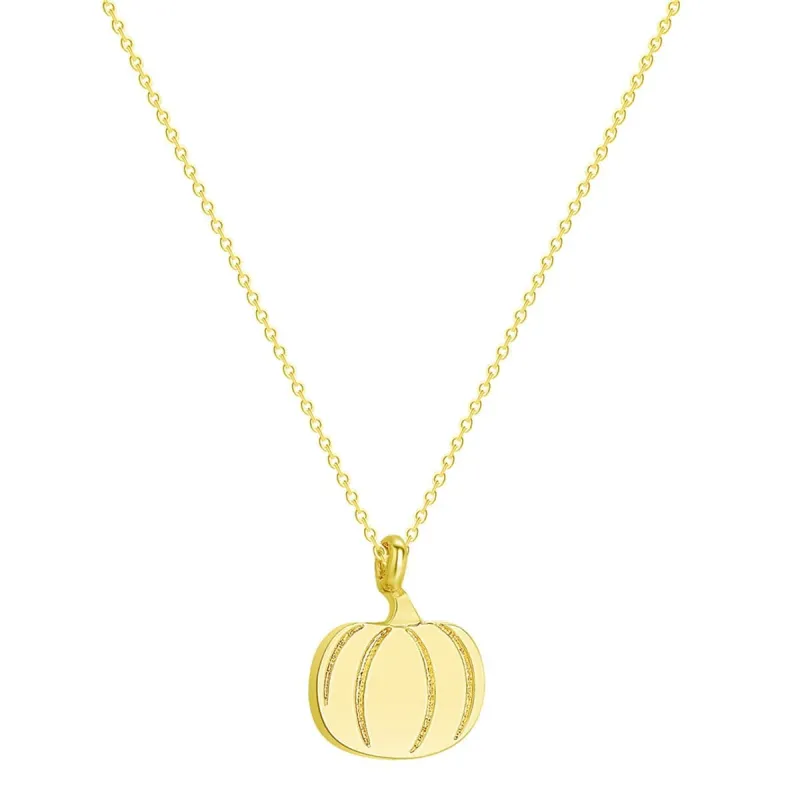 Goldtone Pumpkin Pendant Necklace made by Zulily