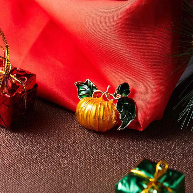 Orange & Green Pumpkin Brooch made by Zulily