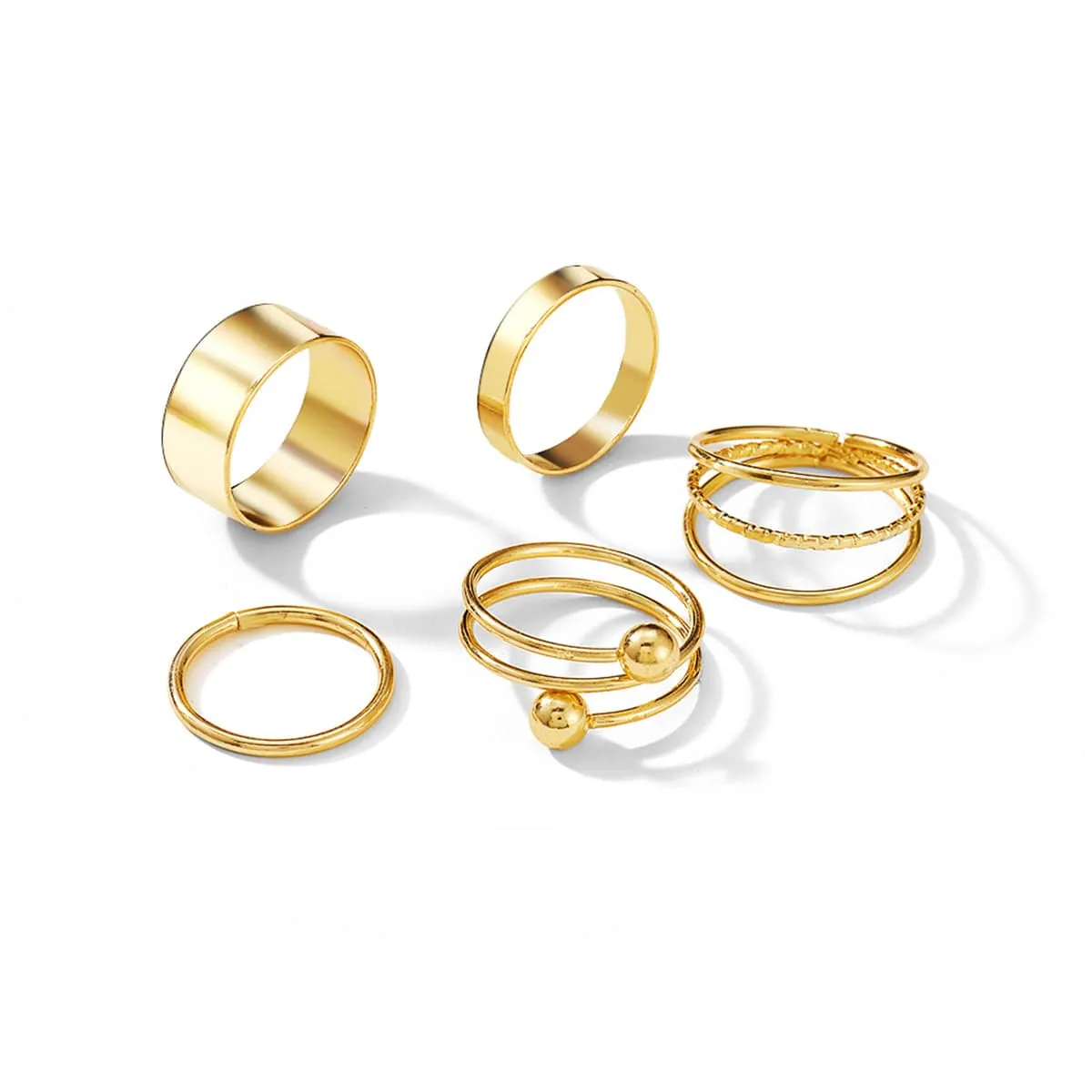 Goldtone Bypass & Layered Ring Set sold by Zulily product image thumbnail 2