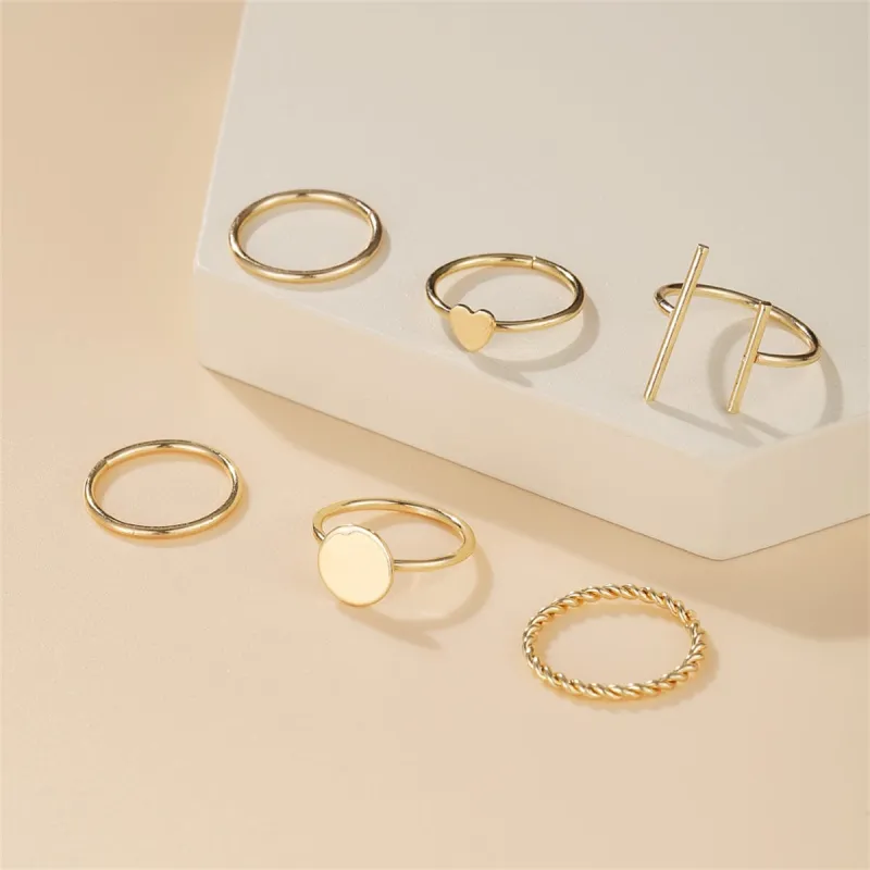 Goldtone Heart Ring Set made by Zulily