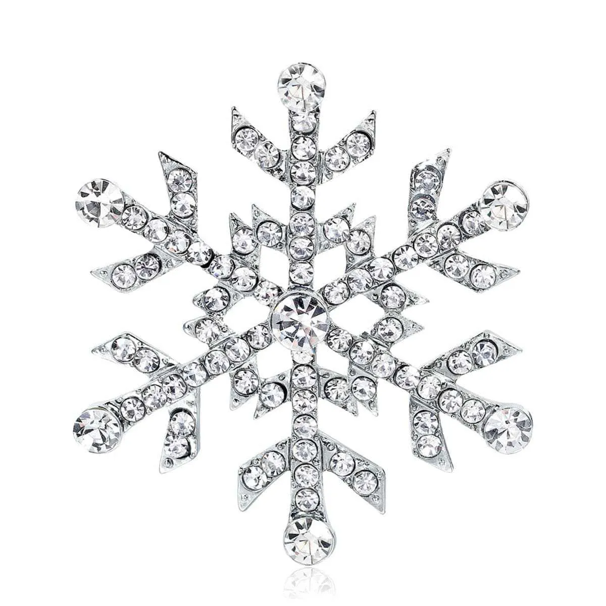 Cubic Zirconia & Silvertone Snowflake Brooch sold by Zulily