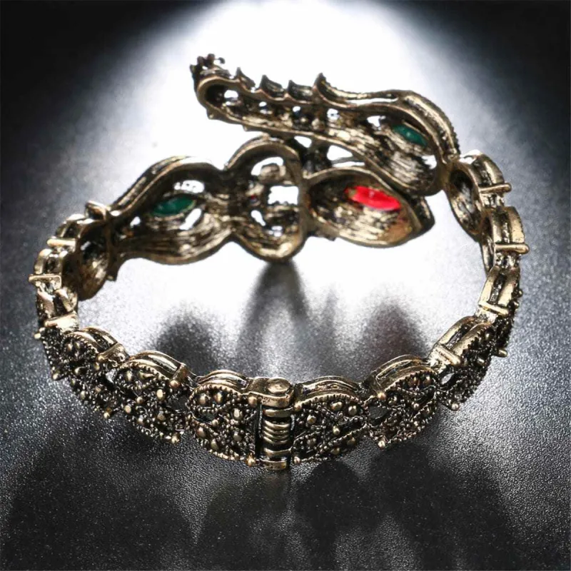 Red Resin & Cubic Zirconia Goldtone Botany Bangle made by Zulily