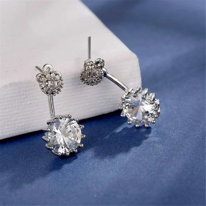 Cubic Zirconia & Crystal End Drop Earrings made by Zulily