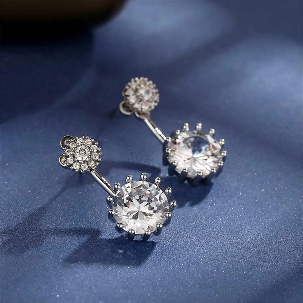 Cubic Zirconia & Crystal End Drop Earrings sold by Zulily product image thumbnail 2