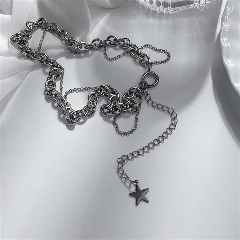 Silvertone Star Layered Lariat Necklace made by Zulily