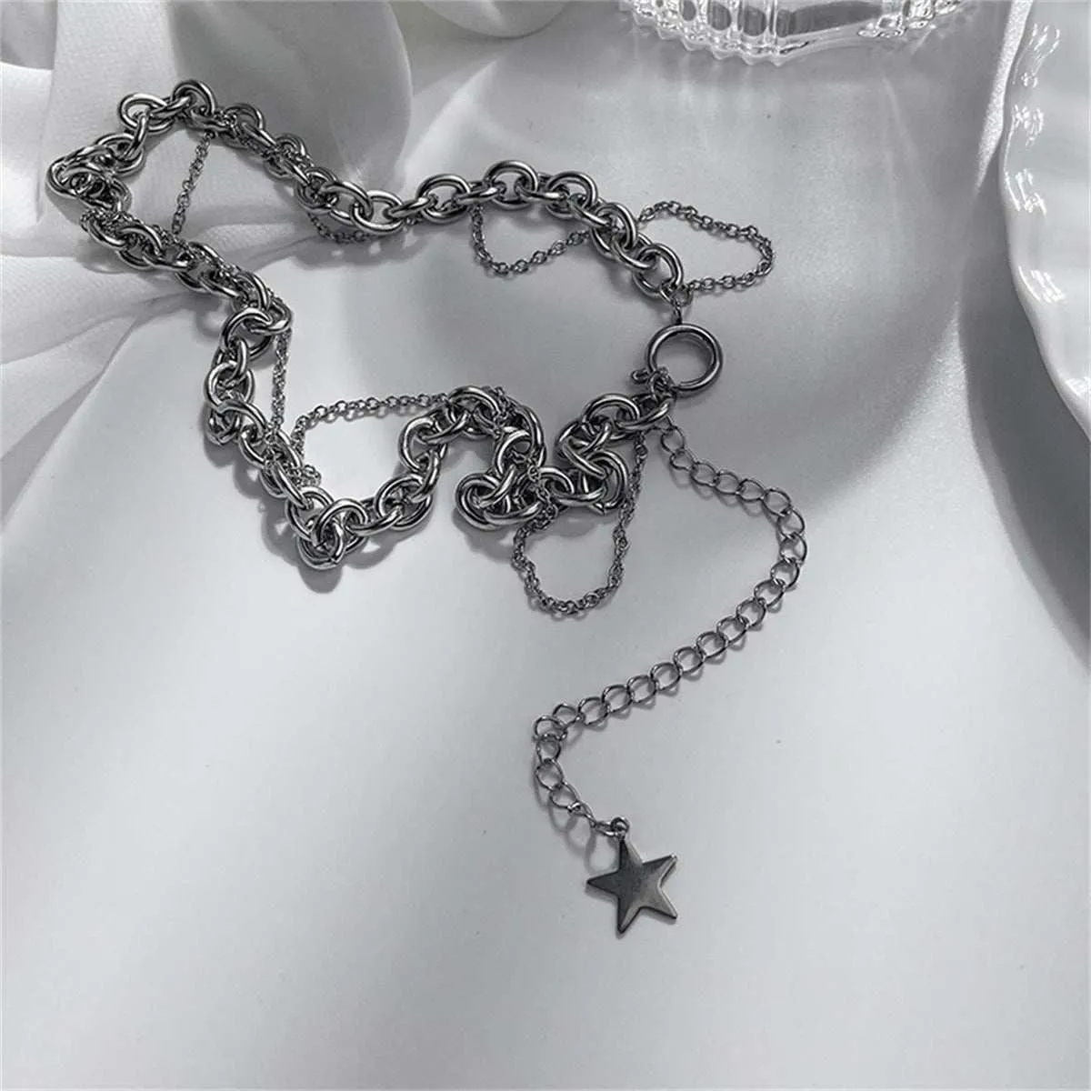 Silvertone Star Layered Lariat Necklace sold by Zulily