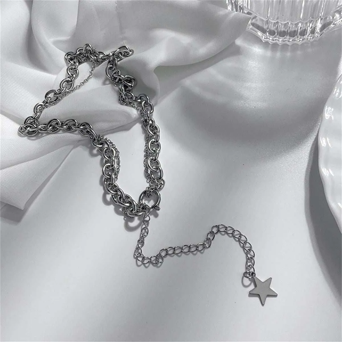 Silvertone Star Layered Lariat Necklace sold by Zulily product image thumbnail 2