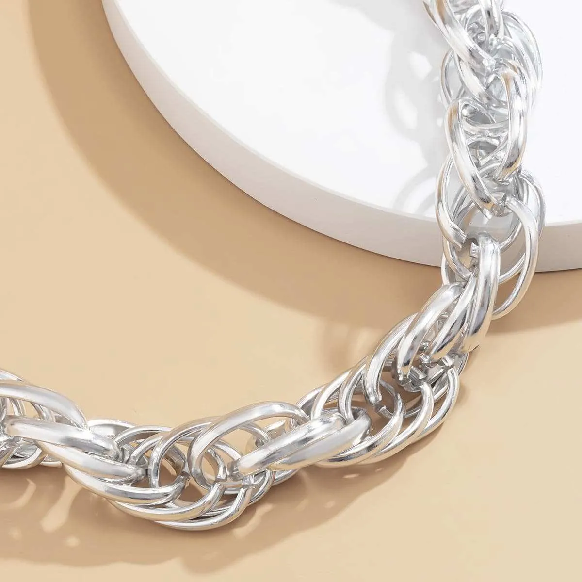 Silvertone Intertwined Choker Necklace sold by Zulily product image thumbnail 2