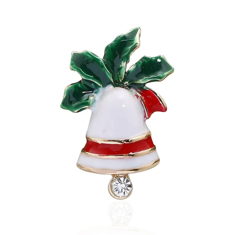 Red & Green Enamel Bell Brooch made by Zulily