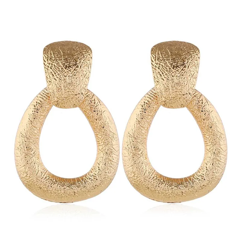 Goldtone Texture Drop Earrings made by Zulily