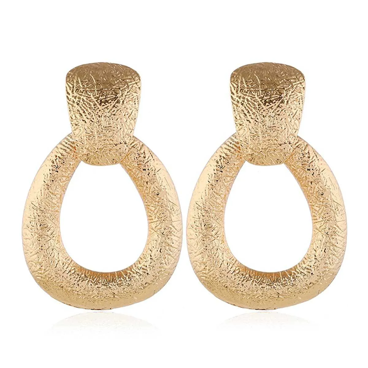 Goldtone Texture Drop Earrings sold by Zulily