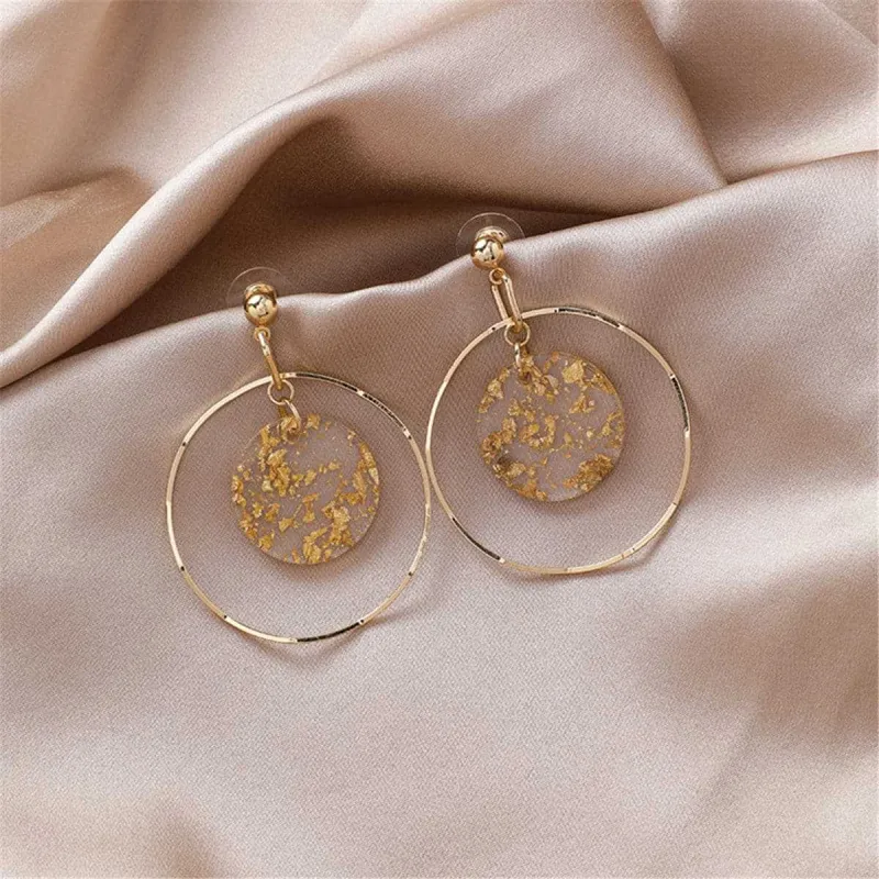 Rose Goldtone Geometric Drop Earrings made by Zulily