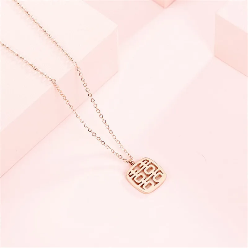 Rose Goldtone Happiness Pendant Necklace made by Zulily