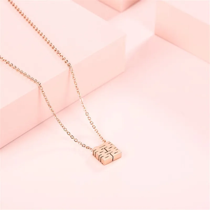 Rose Goldtone Happiness Symbol Pendant Necklace made by Zulily