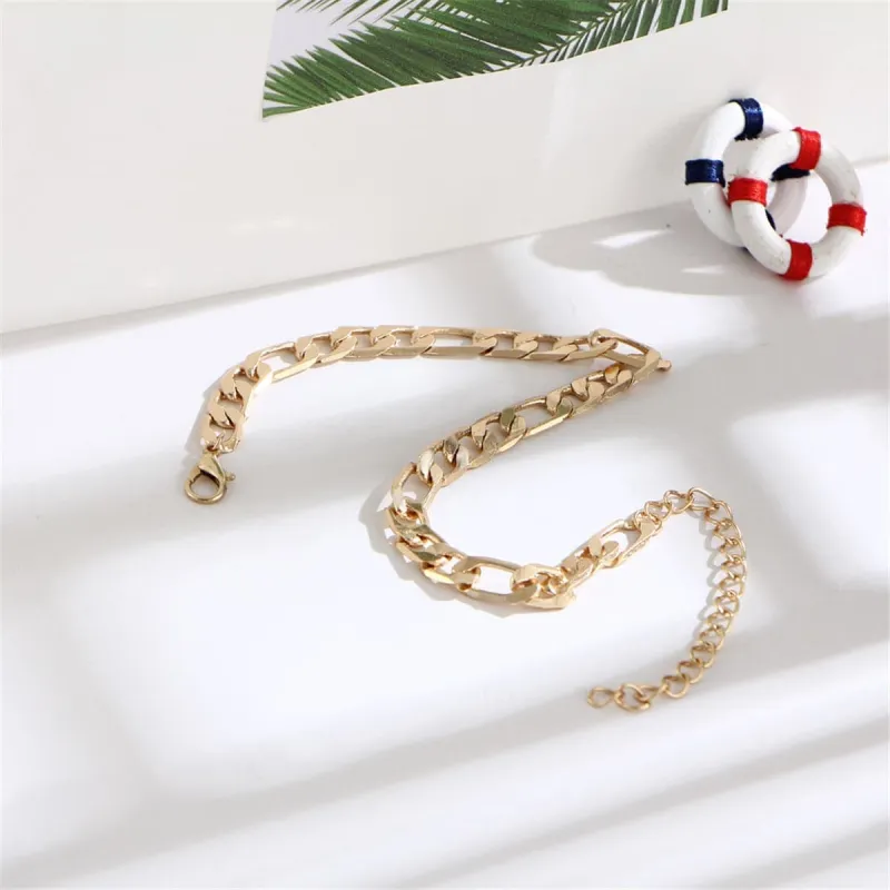 Goldtone Figaro Anklet made by Zulily