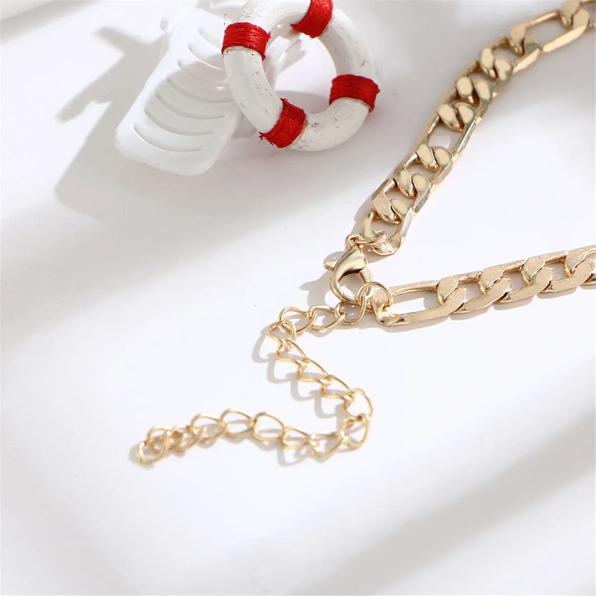 Goldtone Figaro Anklet sold by Zulily product image thumbnail 2