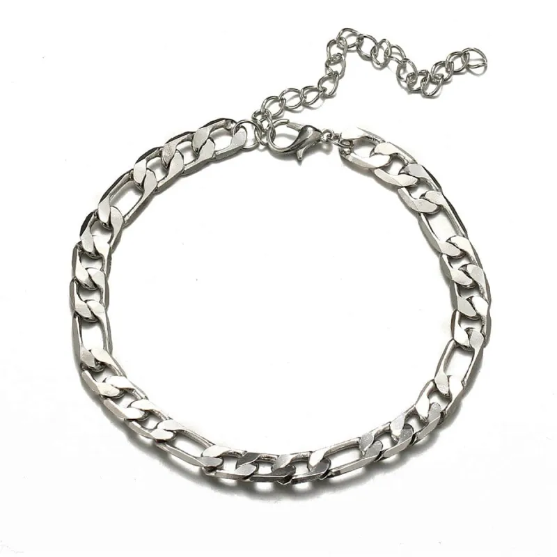 Silvertone Figaro Chain Anklet made by Zulily