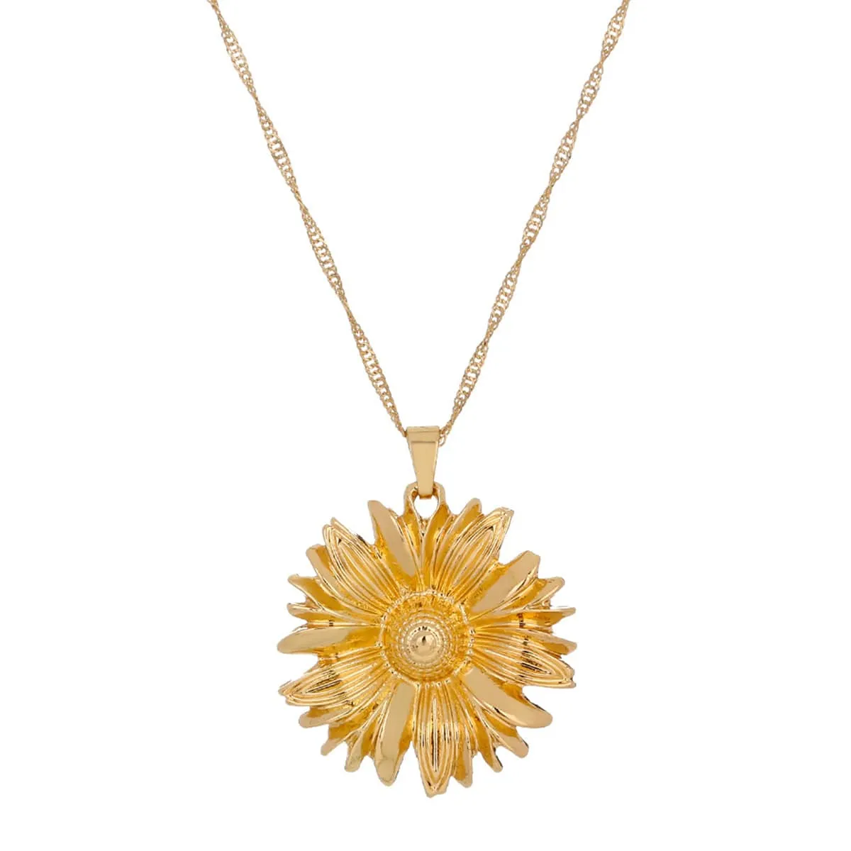 Goldtone Mum Pendant Necklace sold by Zulily product image thumbnail 2